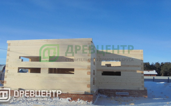 Строительство дома из бруса по проекту ДБ 117 во Владимирской области д.Киржач