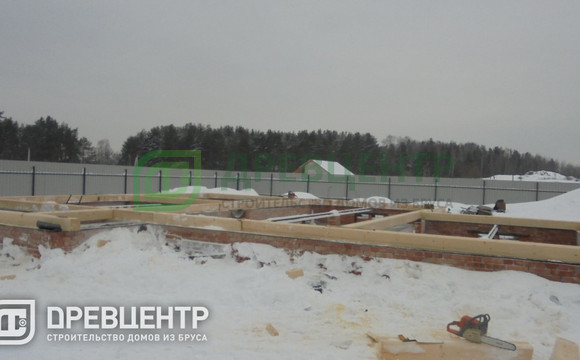 Строительство дома из бруса по проекту ДБ 117 во Владимирской области д.Киржач