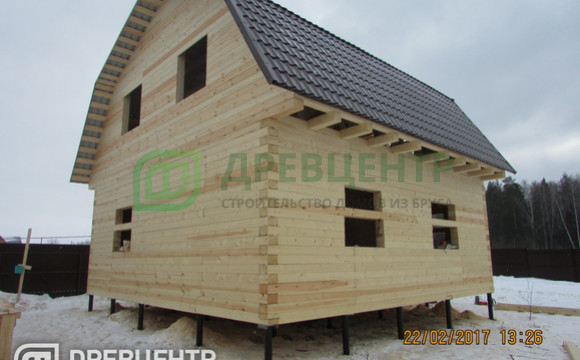 Строительство дома из бруса по проекту ДБ 96 во Владимирской области д.Старое Анино