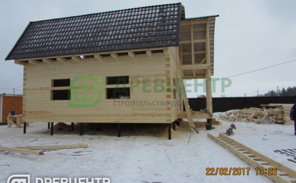 Строительство дома из бруса по проекту ДБ 96 во Владимирской области д.Старое Анино