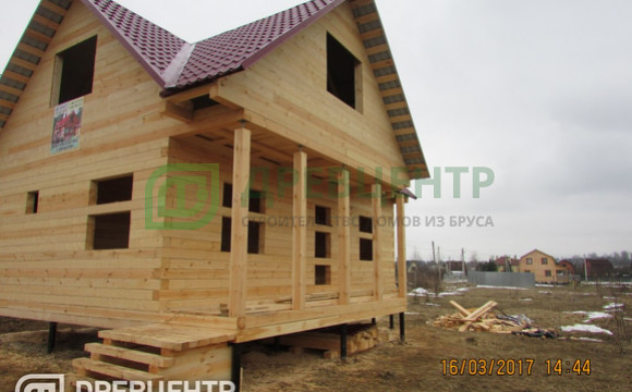 Строительство дома из бруса по проекту ДБ17 в Рузском районе д.Григорово