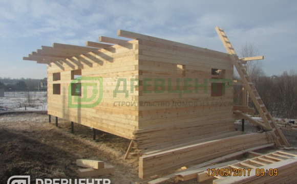 Строительство дома из бруса по проекту ДБ17 в Рузском районе д.Григорово