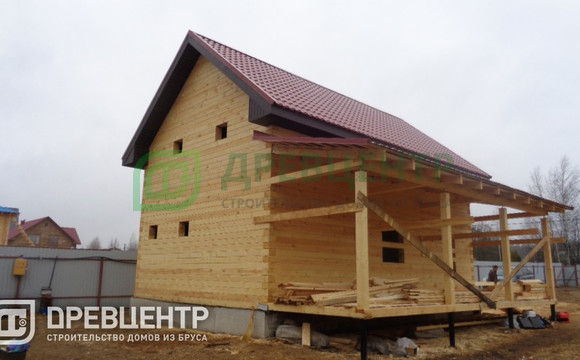 Строительство дома из бруса по проекту ДБ120 в Истринском районе д.Качаброво