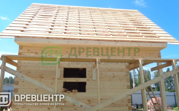 Строительство дома из бруса по проекту ДБ 53 в Тарусском районе с.Волковское