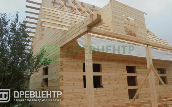 Строительство дома из бруса по проекту ДБ112 в Пушкинском районе д.Алешино