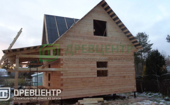 Строительство дома из бруса по проекту ДБ56 во Владимирской области п.Лисицино