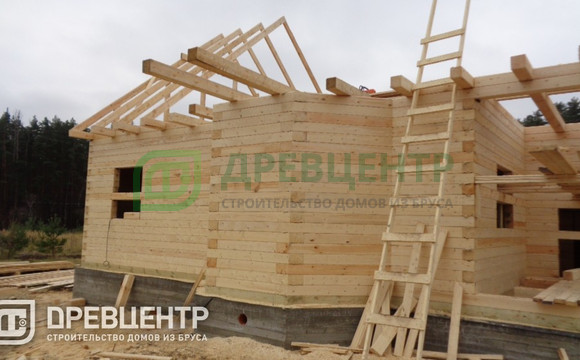 Строительство дома из бруса по проекту ДБ62 в Заокском районе д.Кошкино