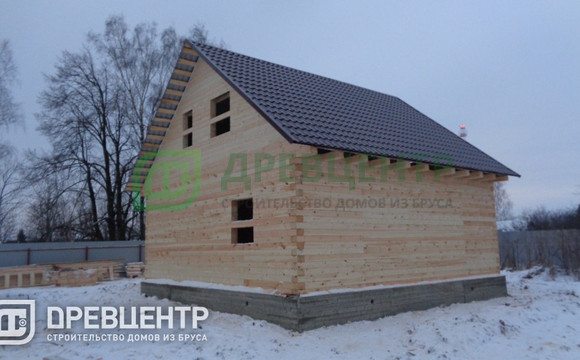 Строительство дома из бруса 8х8 в Ступинском районе д.Большое Лупаково