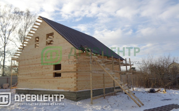 Строительство дома из бруса 8х8 в Ступинском районе д.Большое Лупаково