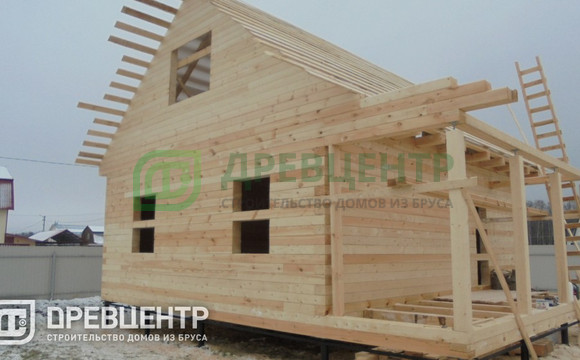 Строительство дома из бруса по проекту ДБ59 в Ступинском районе д.Шугарово
