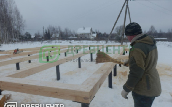 Строительство дома из бруса по проекту ДБ 62 в Волоколамском районе д. Рождественно