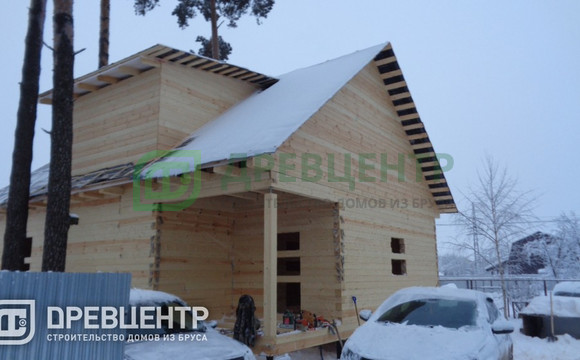 Строительство дома из бруса по проекту ДБ48 в Ногинском районе г.Старая Купавна