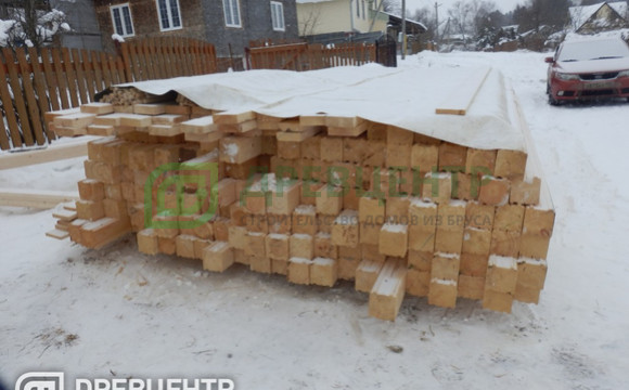 Строительство дома из бруса по проекту ДБ123 в Тарусском районе с.Трубецкое