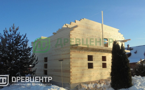 Строительство дома из бруса размером 9х9 м.в Шаховском районе д.Чухолово