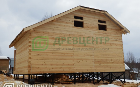Строительство дома из бруса по проекту ДБ 105 в Сергиево Посадском районе д.Псарево