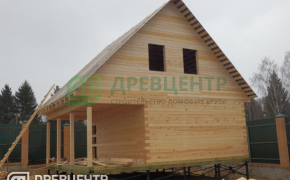Строительство дома из бруса по проекту ДБ 109 в Московской области Волоколамском районе с.Осташево