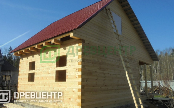 Строительство дома из бруса по проекту ДБ10 в Солнечногорском районе д.Поярково