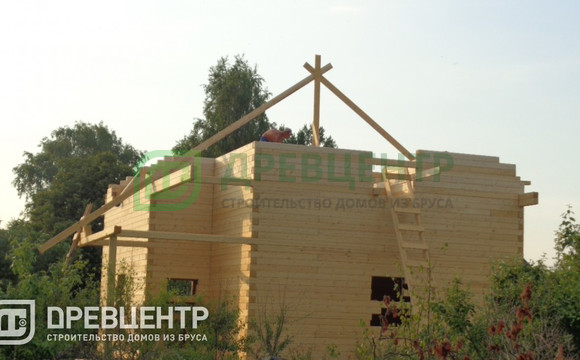 Строительство дома из бруса по проекту ДБ20 в Одинцовском районе д.Подлипки
