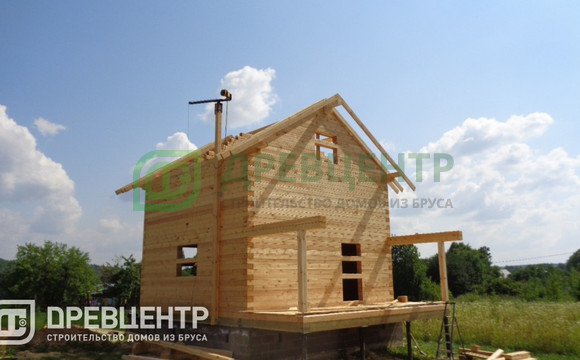 Строительство дома из бруса по проекту Б8 в Наро Фоминском районе д.Васильево