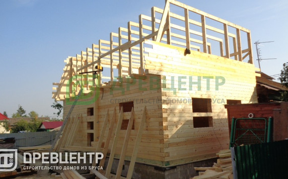 Строительство дома из бруса по проекту ДБ38 в Воскресенском районе д.Старая