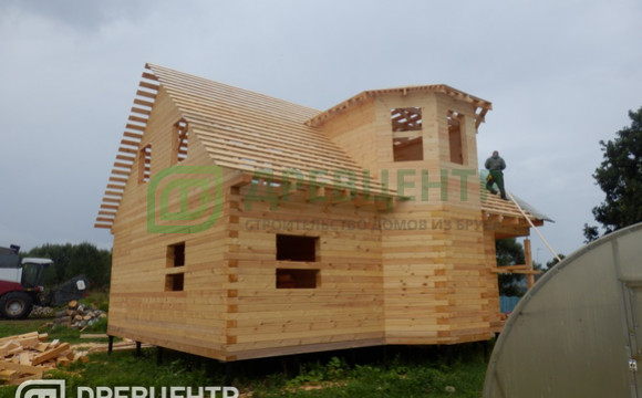 Строительство дома из бруса по проекту ДБ62 в Рузском районе д.Рябцево