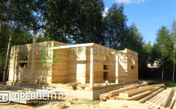 Строительство дома из бруса по проекту ДБ69 в Клинском районе д.Ногово