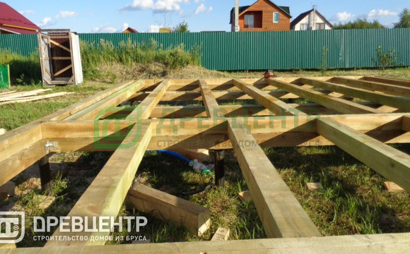 Строительство дома обычного бруса по проекту ДБ56 в Ступинском районе д.Колюпаново