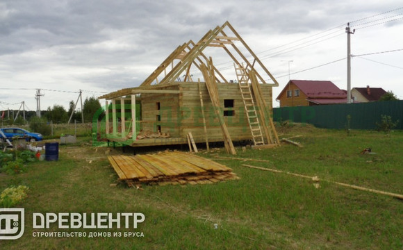Строительство дома обычного бруса по проекту ДБ56 в Ступинском районе д.Колюпаново