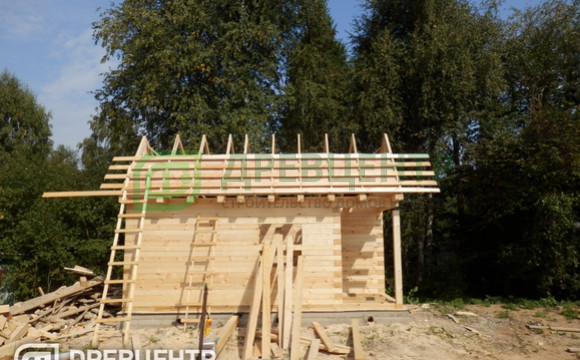 Строительство бани из бруса в Красногорском районе СНТ " Пищевик"