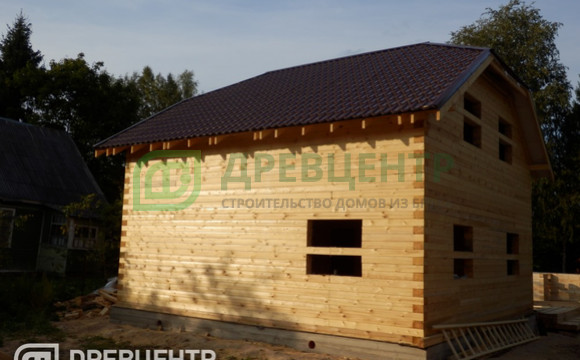 Строительство дома из бруса по проекту ДБ 105 в Красногорском районе СНТ " Пищевик"
