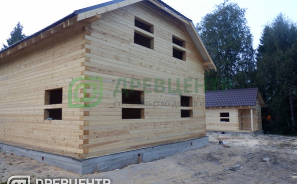 Строительство дома из бруса по проекту ДБ 105 в Красногорском районе СНТ " Пищевик"