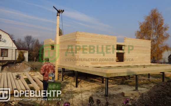Строительство дома из бруса по проекту ДБ109 во Владимирской области г.Струнино СНТ "Березка"