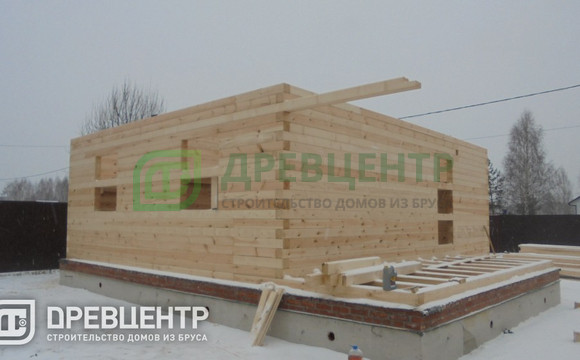 Строительство дома из бруса по проекту ДБ 59 в Орехово Зуевском районе, д.Елизарово, СНТ " Виктория"