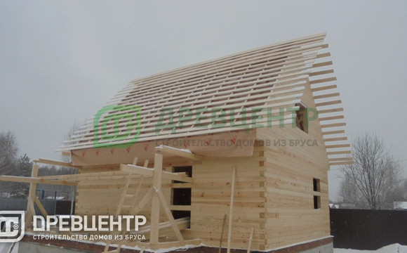 Строительство дома из бруса по проекту ДБ 59 в Орехово Зуевском районе, д.Елизарово, СНТ " Виктория"