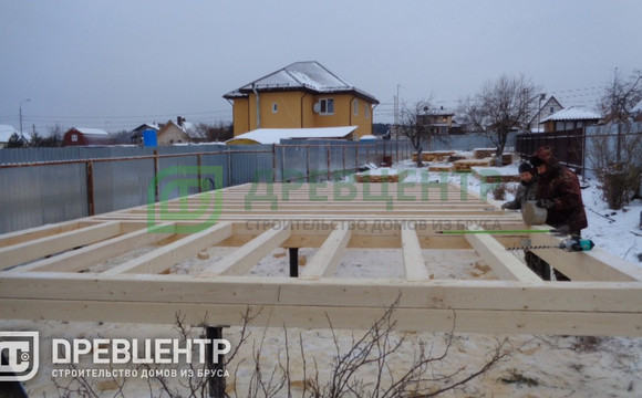 Строительство дома из бруса по проекту ДБ 24 в Московской области д.Давыдово