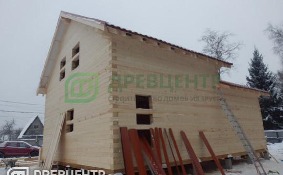 Строительство дома из бруса по проекту заказчика в Одинцовском районе п.Старый городок