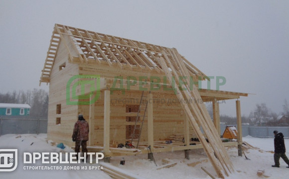 Строительство дома из бруса 6х8 в Рузском районе д.Дорохово