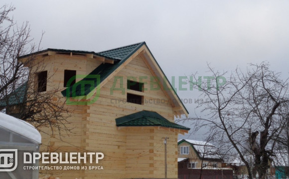 Строительство дома из бруса по проекту ДБ16 в Павловском Посаде СНТ "Рассвет"