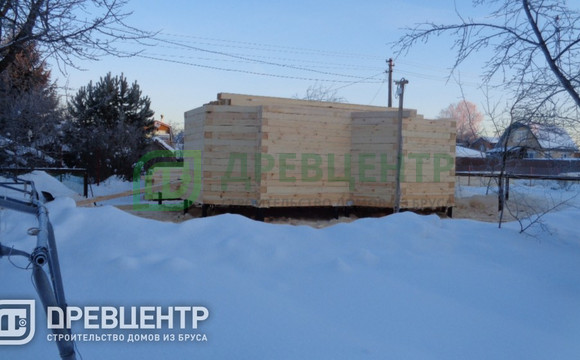 Строительство дома из бруса по проекту ДБ16 в Павловском Посаде СНТ "Рассвет"