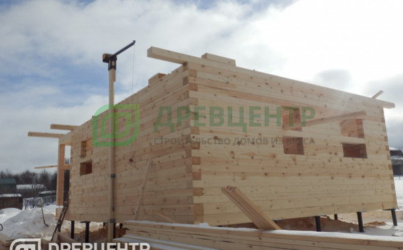 Строительство дома из бруса 7х9 м в Калужской области д.Новоселки