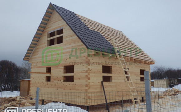 Строительство дома из бруса 7х9 м в Калужской области д.Новоселки