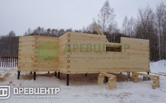 Строительство дома из бруса по проекту ДБ12 в Калужской области г. Таруса