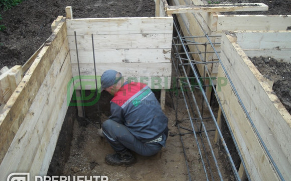 Изготовление ленточного фундамента для дома из бруса 6х9 по проекту ДБ 38