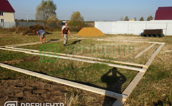 Строительство ленточного фундамента по проекту ДБ 32 в Воскресенском районе