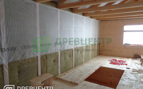 Фоторепортаж отделки мансардного этажа в доме из бруса в Калужской области