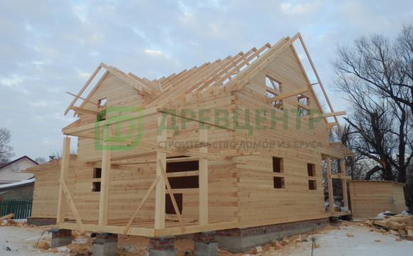 Строительство дома из бруса по проекту заказчика в Рязанской области г. Ряжск