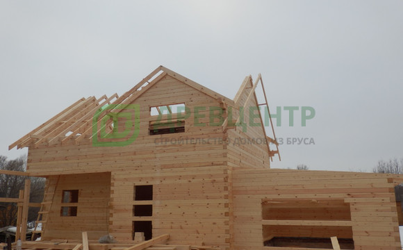 Строительство дома из бруса по проекту заказчика в Рязанской области г. Ряжск
