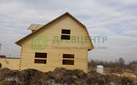 Строительство дома из бруса по проекту ДБ 141 в Павлово Посадском районе д. Кузнецы