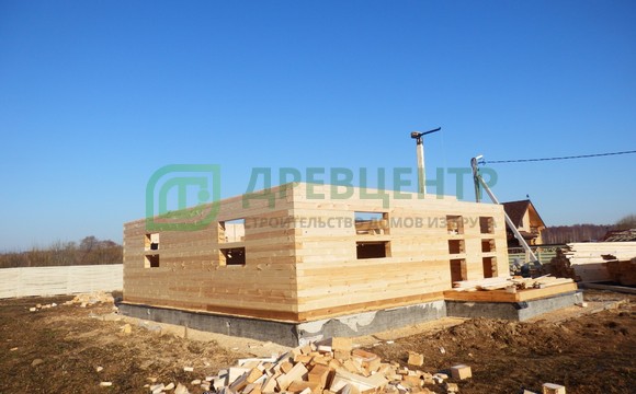 Строительство дома из бруса по проекту ДБ142 в Серпуховском районе д. Воскресенки