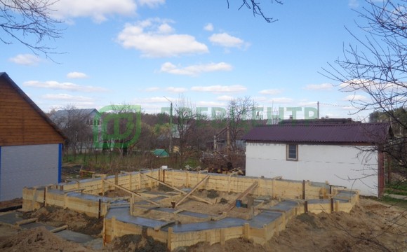 Строительство ленточного фундамента по проекту ДБ16 во Владимирской области д. Болдино